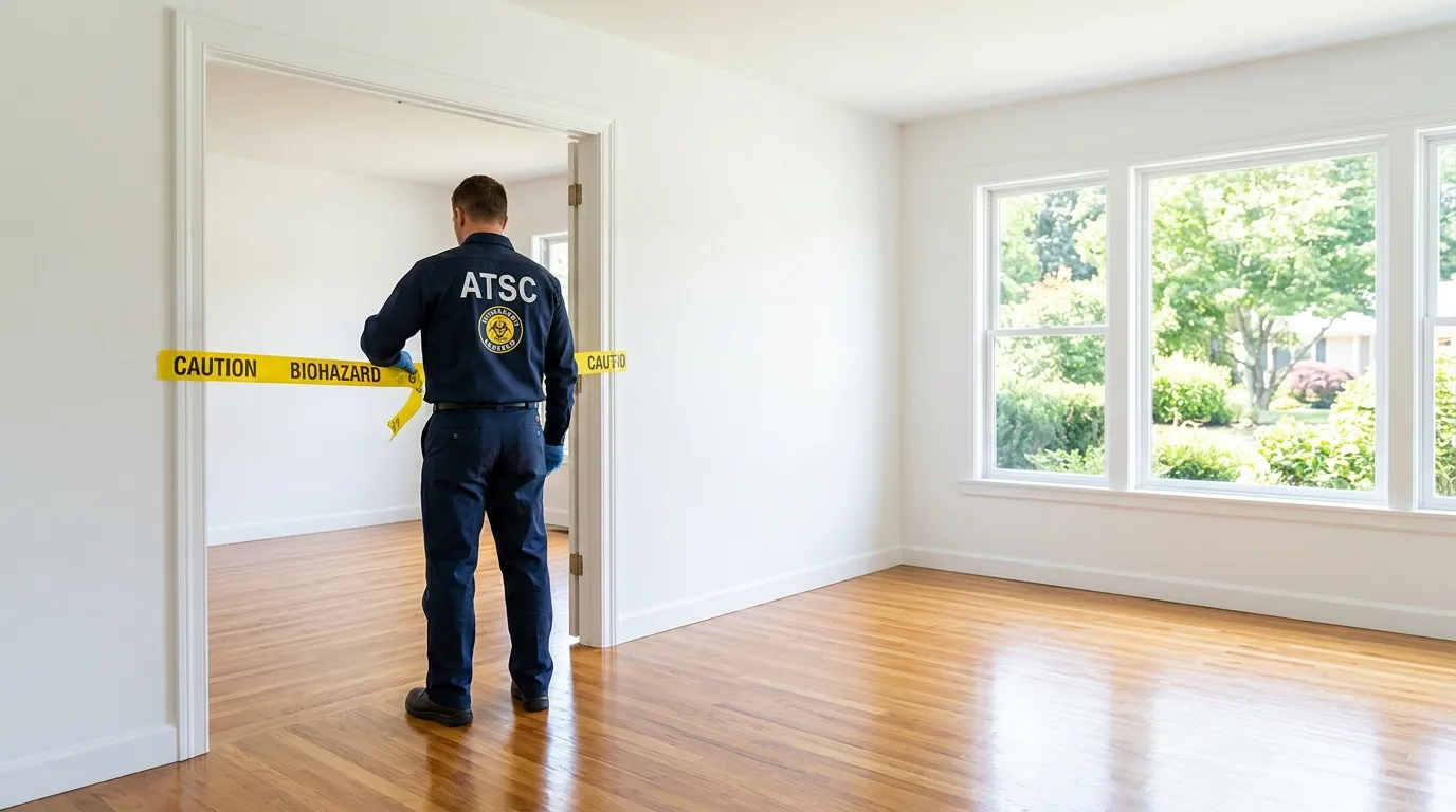 Certified biohazard cleanup crew performing Crime Scene Cleanup in Toledo